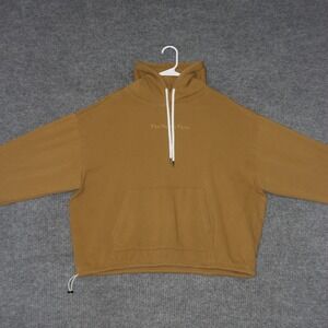 The North Face Hoodie Womens XL Tan Cropped Pullover Drawstring Activewear